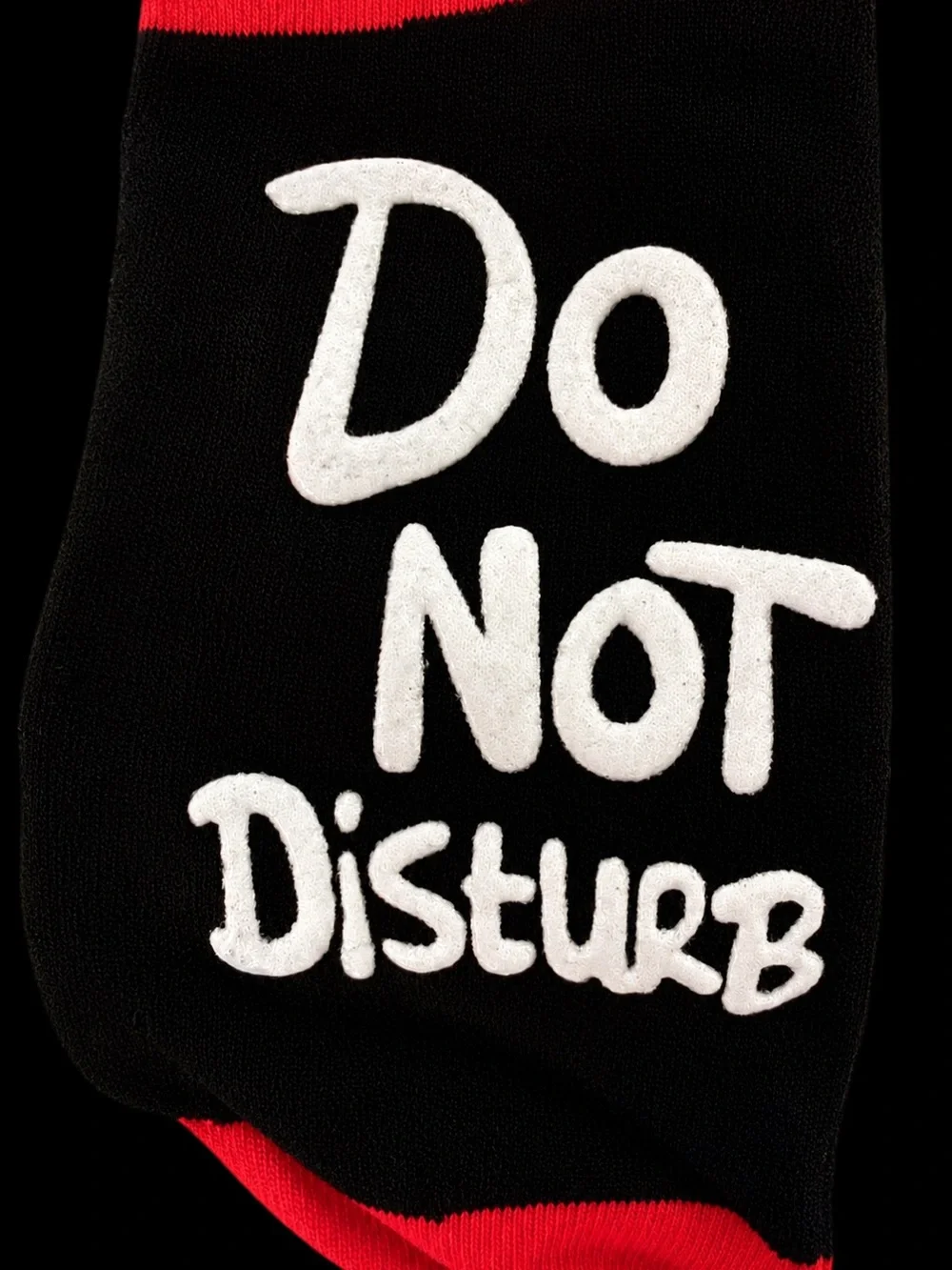 Novelty 'I'm Gaming - Do Not Disturb' Black & Red Crew Socks